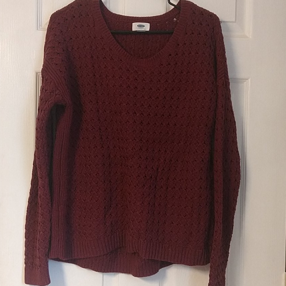 Dark red sweater